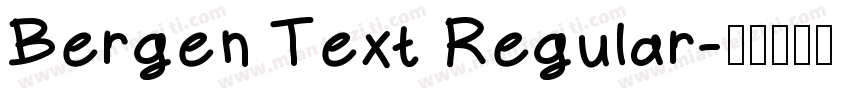 Bergen Text Regular字体转换